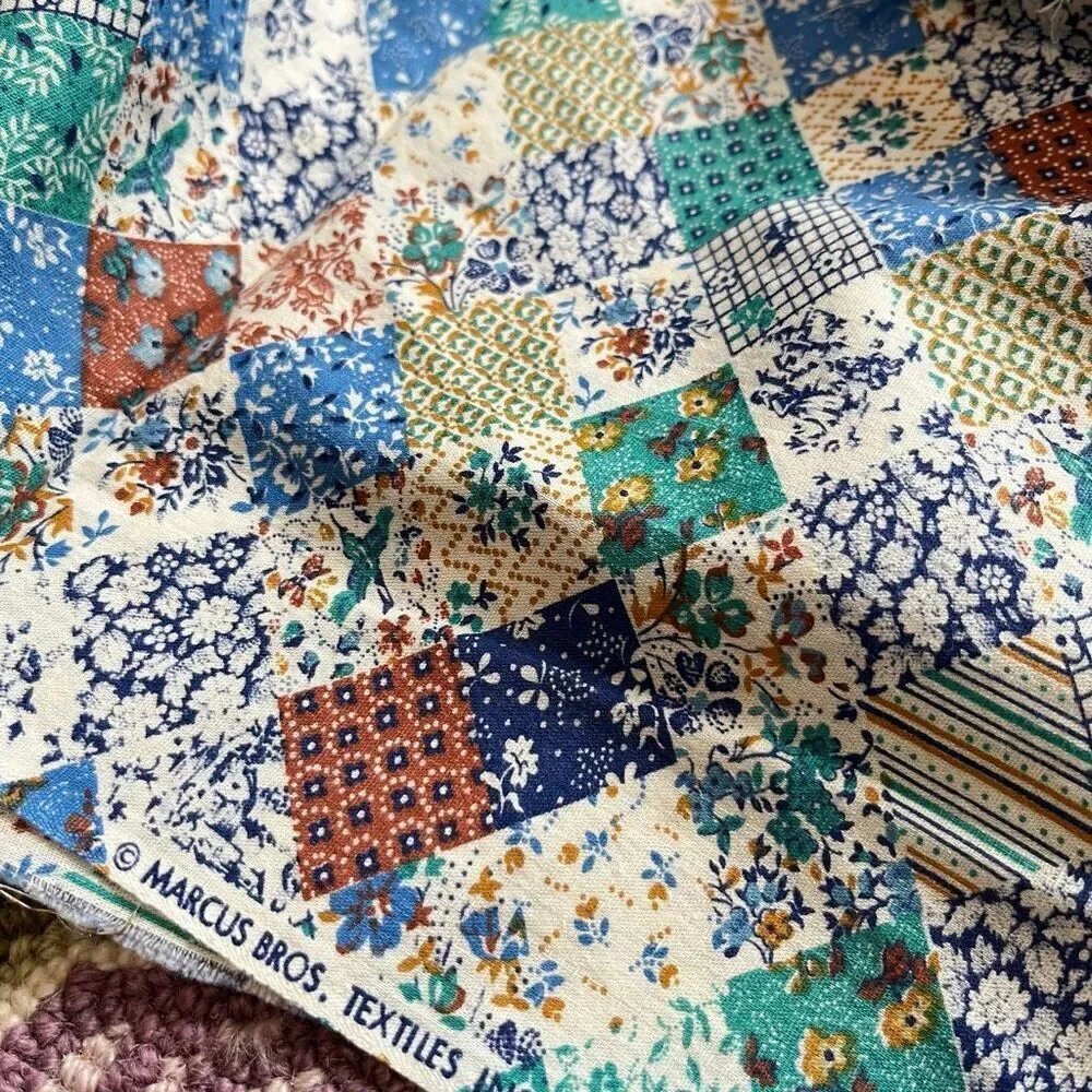 VTG 70s 80s Quilting Cotton Lot 5+ Yards Cranston Concord Marcus USA